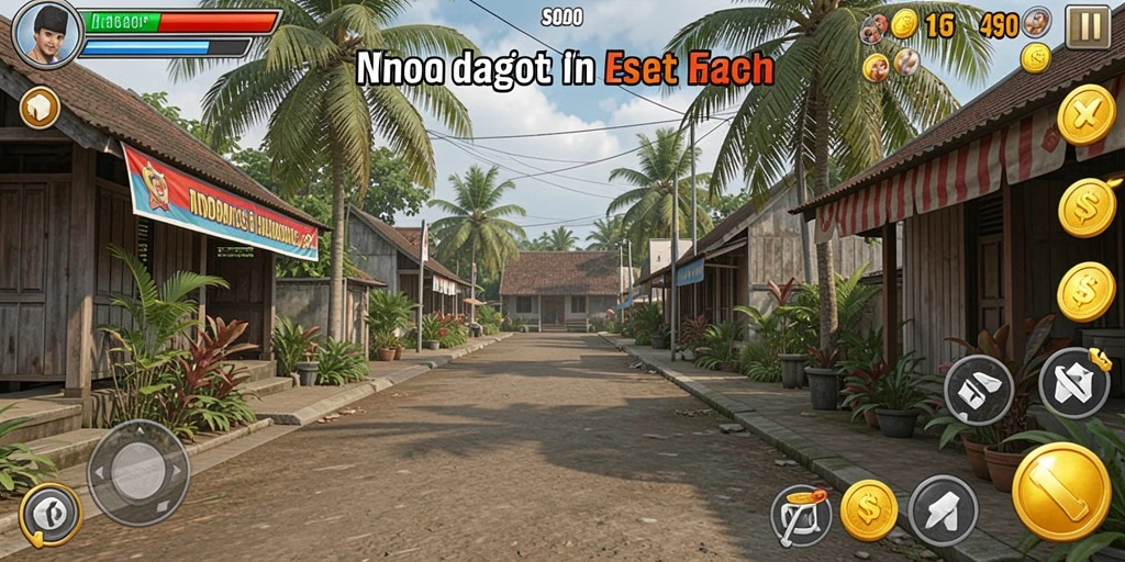 Karakter utama dalam game 3446 yang siap beraksi.