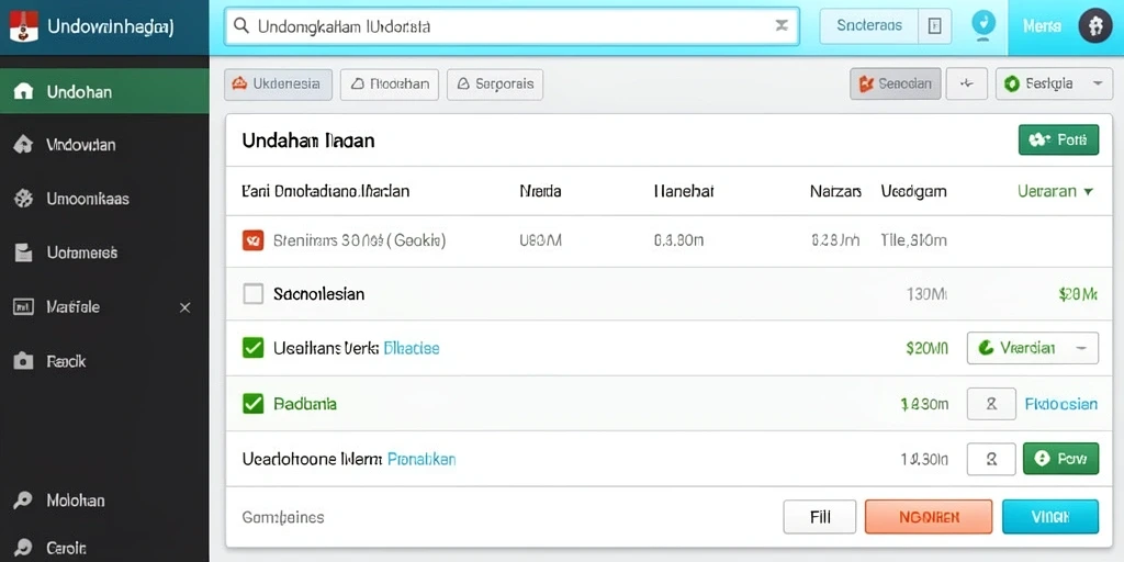 Tampilan antarmuka yang intuitif dan mudah dinavigasi.