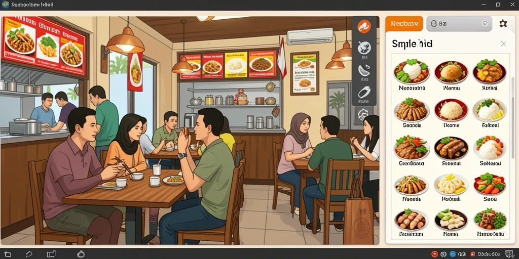 Tampilan menu utama yang sederhana dan intuitif.