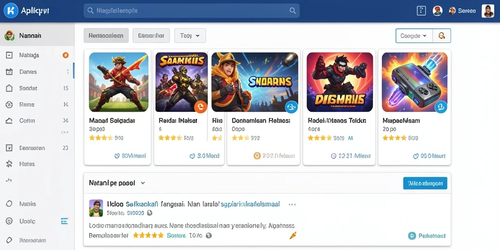 Tampilan menu utama yang intuitif dan menarik.