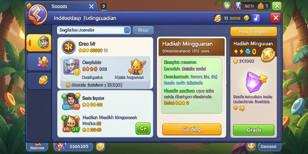 Tampilan awal yang menggugah selera permainan.