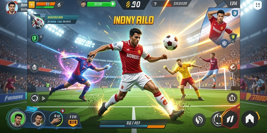Tangkapan layar menampilkan grafis epik dalam pertarungan.